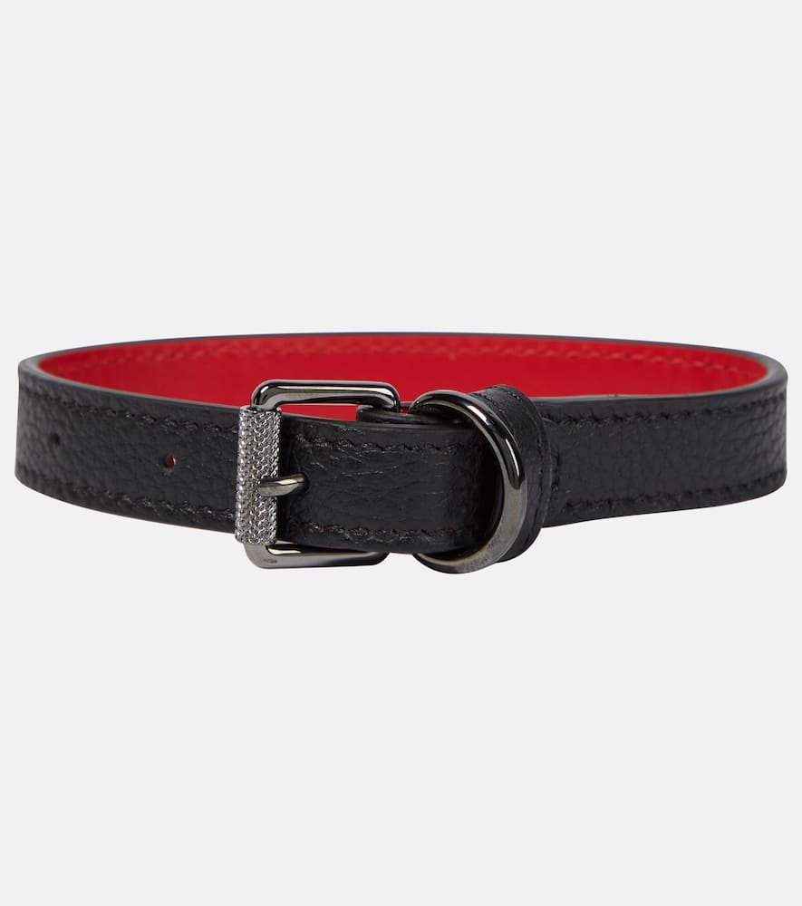 Christian Louboutin Loubicollar leather dog collar
