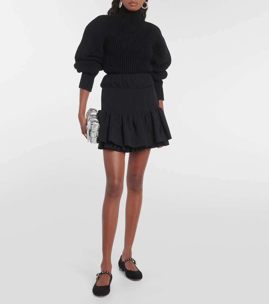  Gianvito Rossi Gianvito Rossi Crystal Mary Ribbon Suede Ballet Flats 