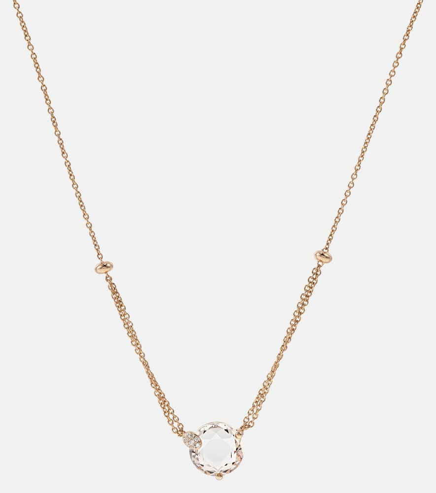 Bucherer Fine Jewellery 18kt Rose Gold Necklace With Morganite And Diamonds In Pink