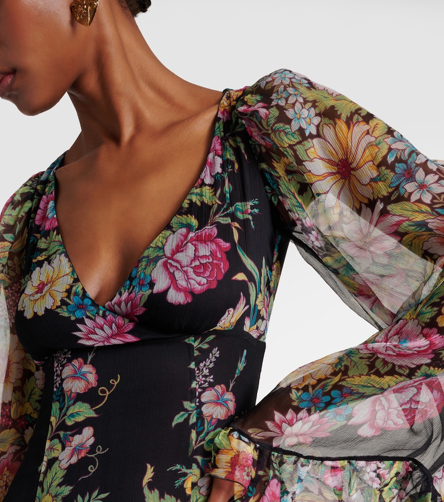  Etro Etro Floral Silk Chiffon Gown 