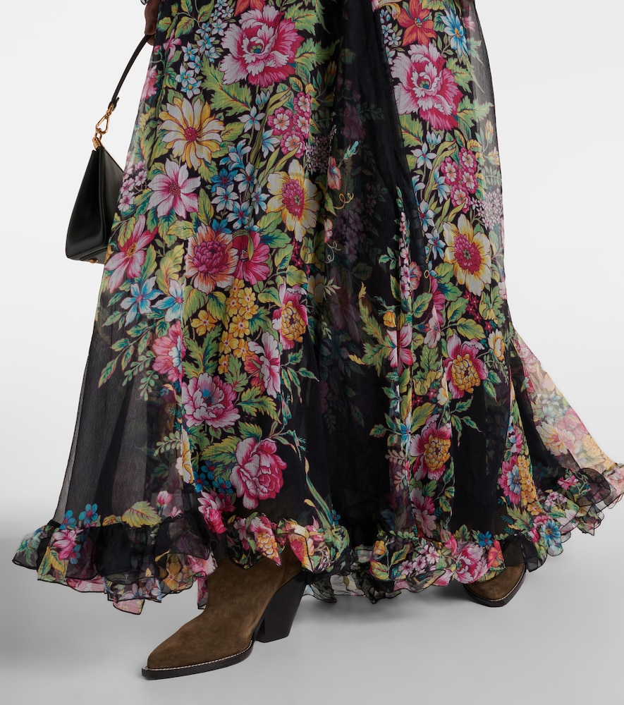  Etro Etro Floral Silk Chiffon Gown 