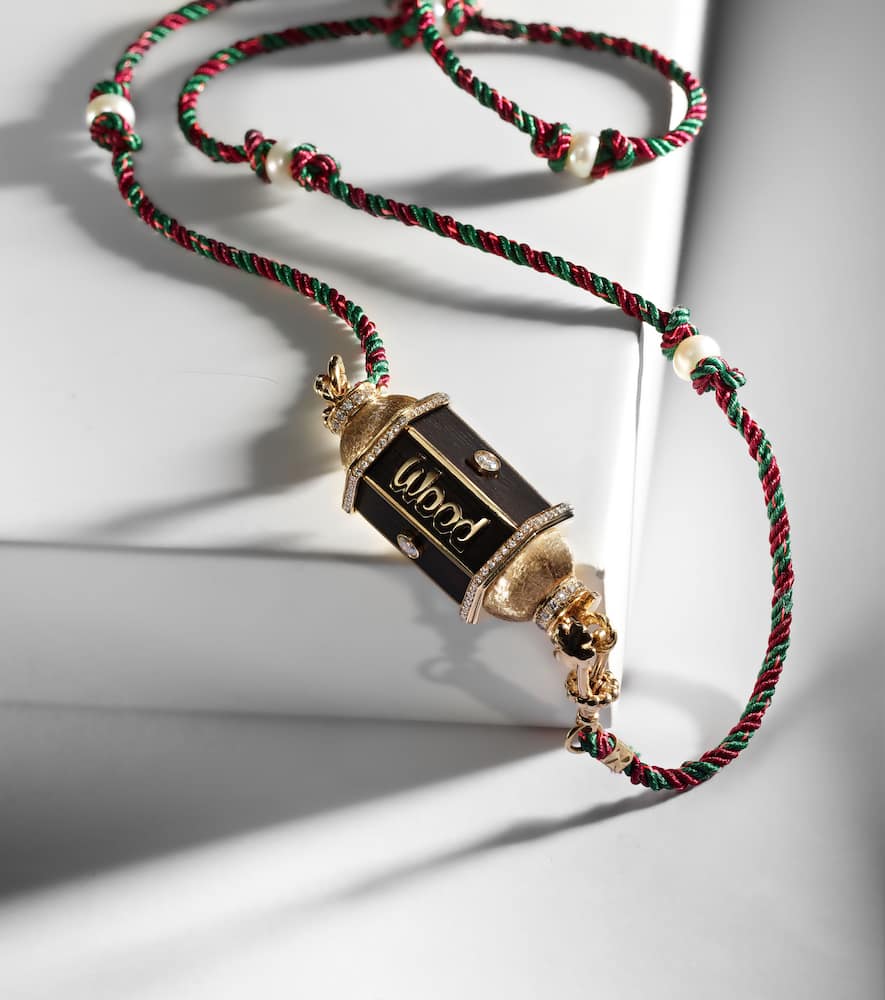 Marie Lichtenberg Knock On Wood 18kt Gold Locket Necklace With Diamonds In Gold