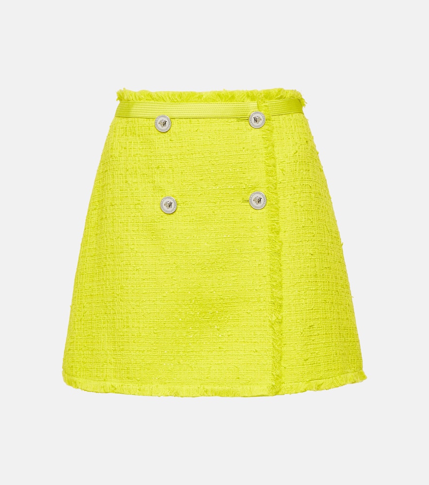 Versace Bouclé tweed miniskirt
