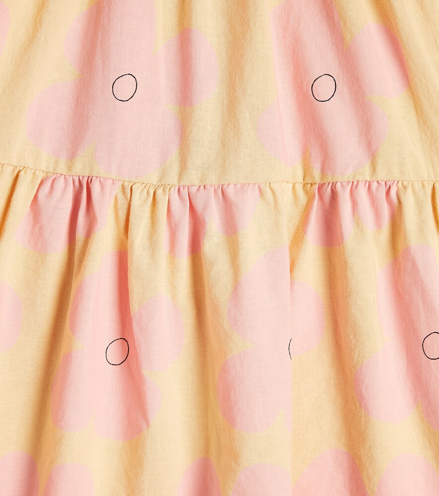  Jellymallow Jellymallow Pink Flower Tiered Cotton Dress 