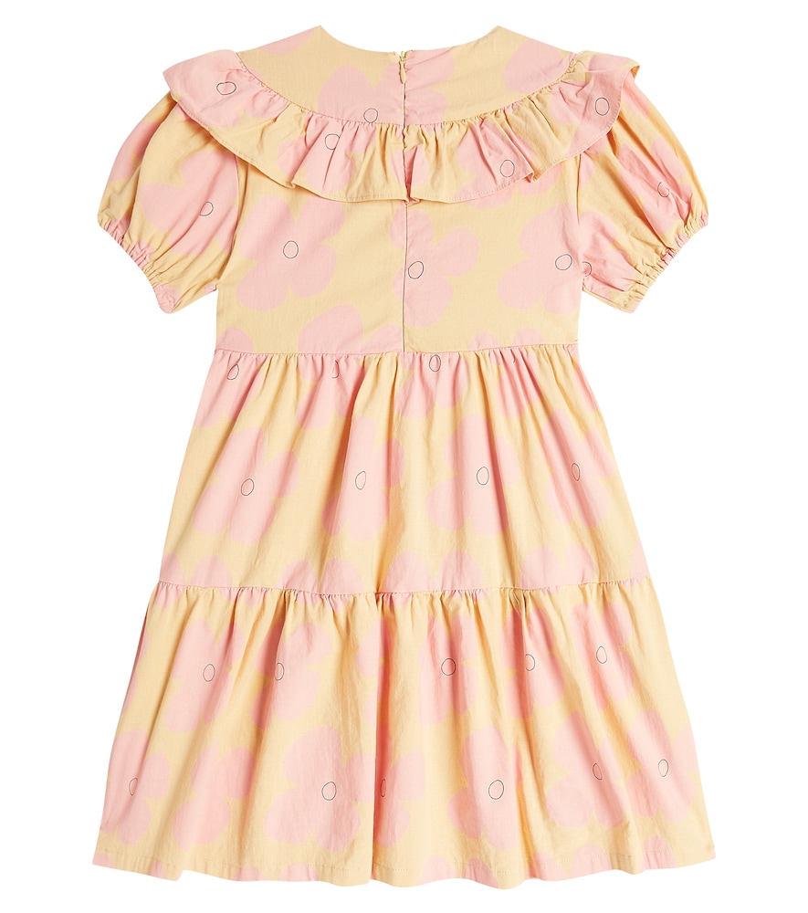  Jellymallow Jellymallow Pink Flower Tiered Cotton Dress 