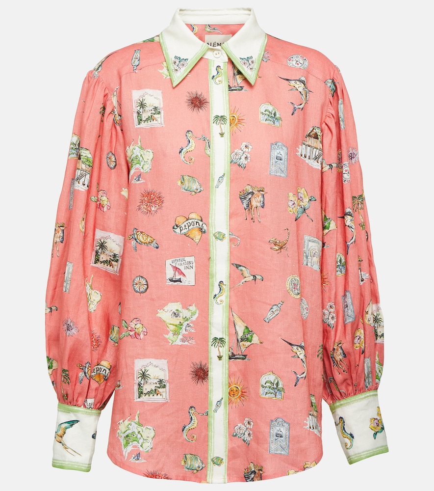 Almais Chemise en lin imprime manches bouffantes 241 €