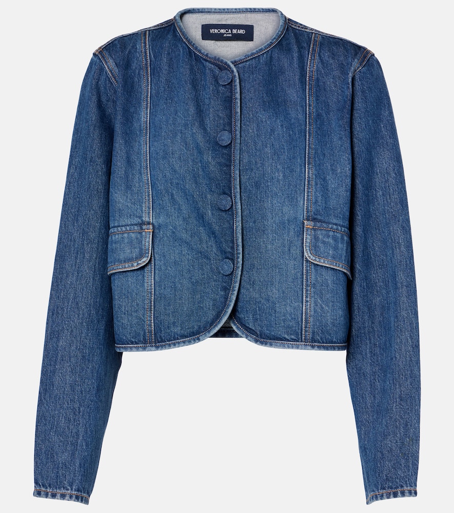 Veronica Beard Cordell cropped denim jacket