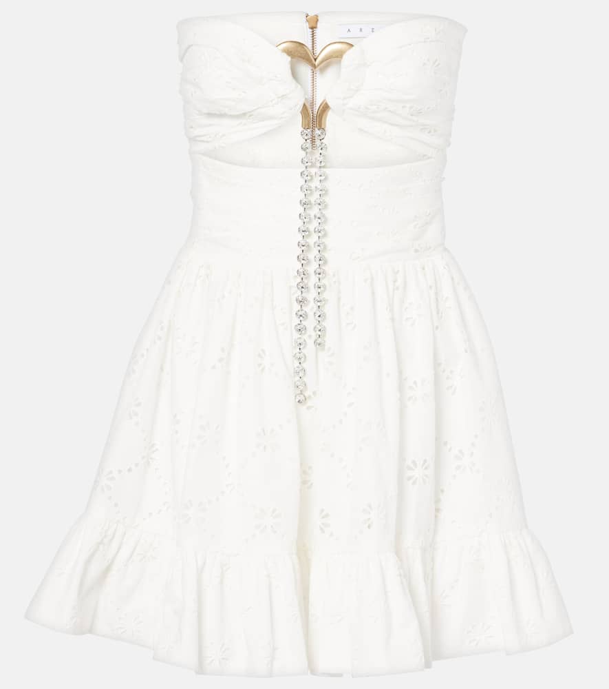 Area Draped cotton minidress