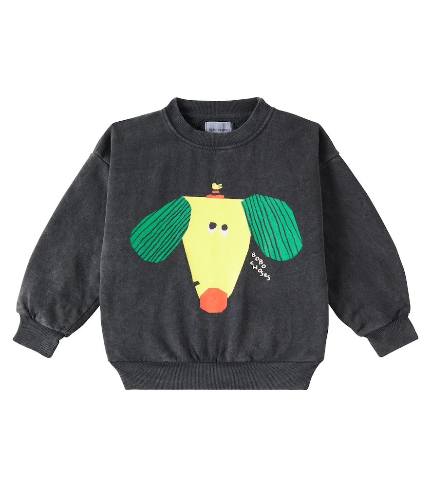 Bobo Choses Grey Sweatshirt For Kids With Dog Print In Grey
