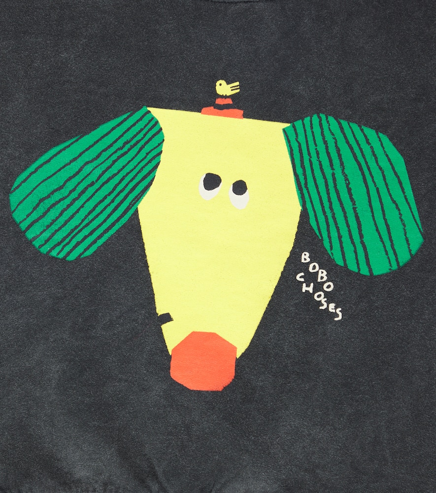 Bobo Choses Grey Sweatshirt For Kids With Dog Print In Grey