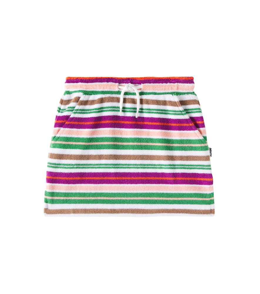 Molo Bethany striped cotton-blend skirt