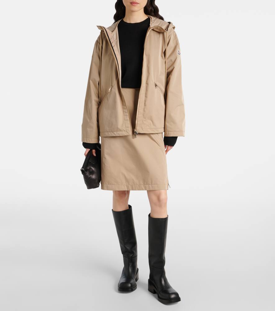 Moncler Beige Cassiopea Hooded Jacket In Beige