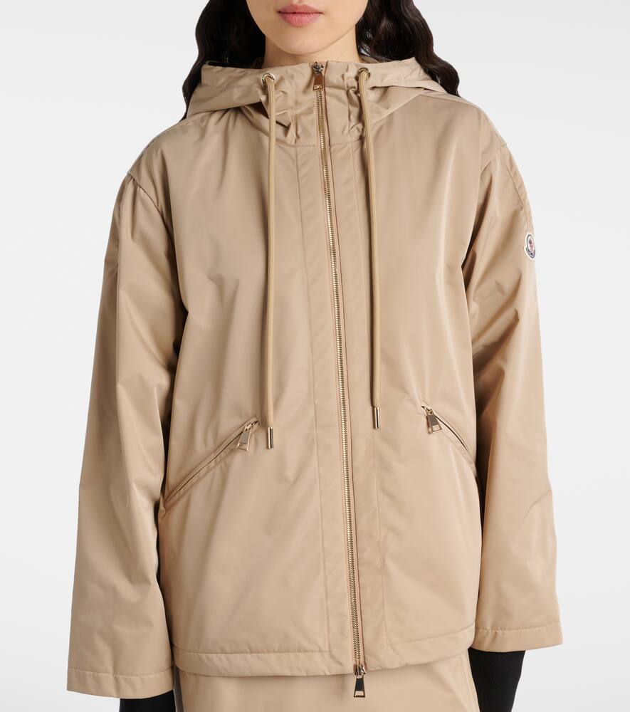 Moncler Beige Cassiopea Hooded Jacket In Beige