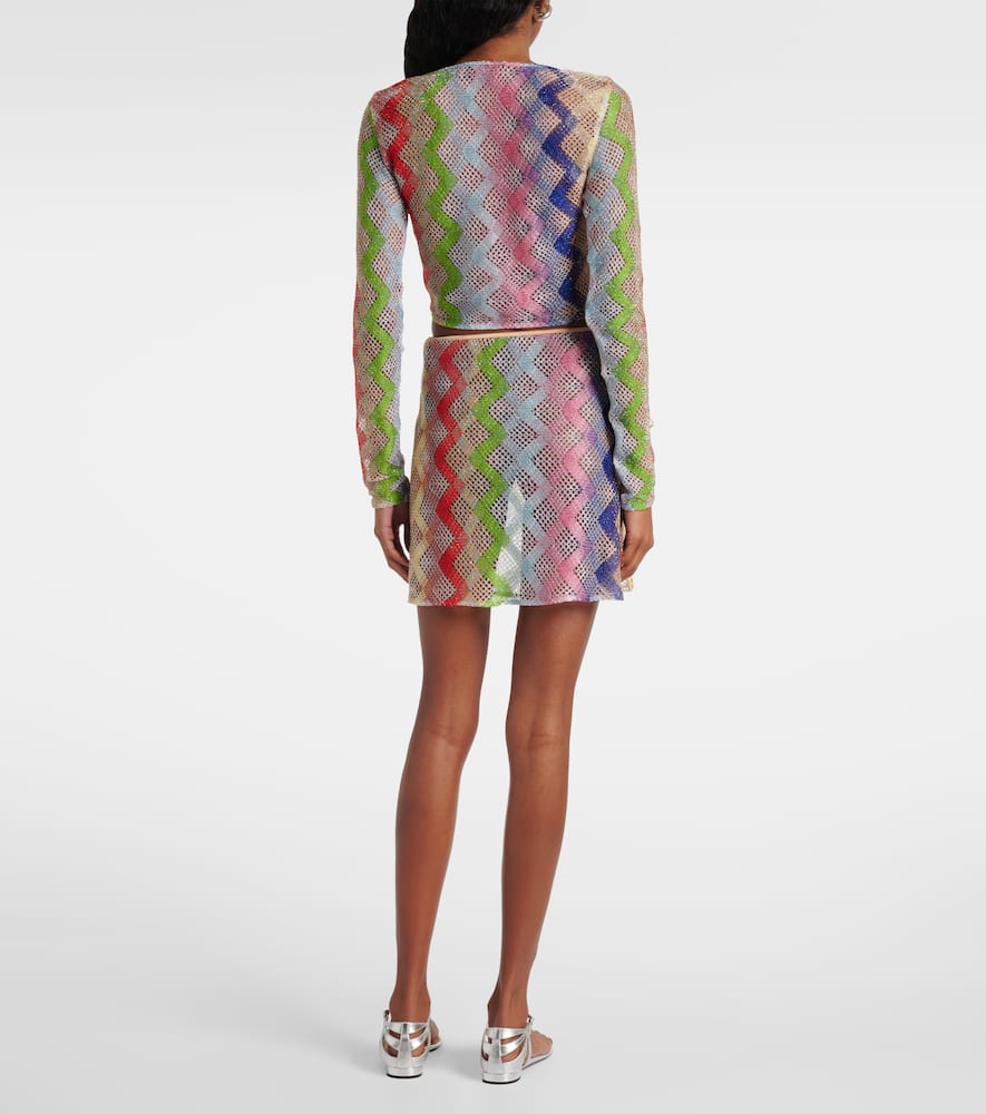 Missoni Lace Up-detail Mini Skirt In Multi