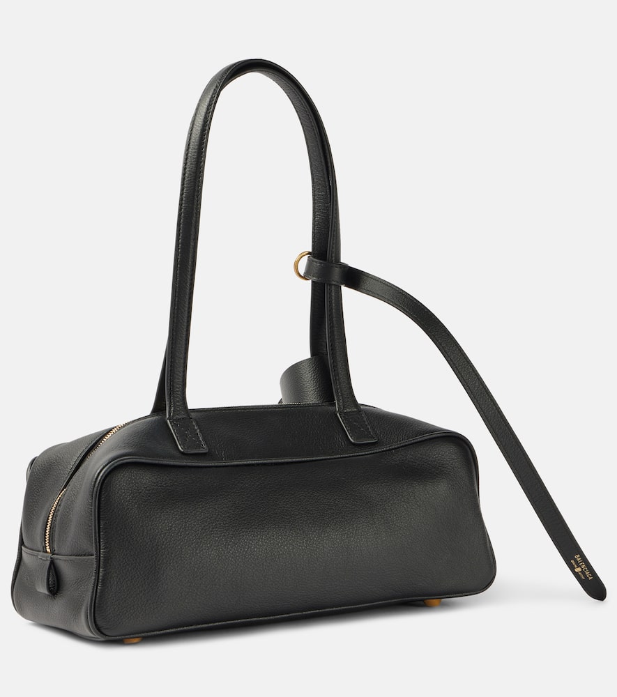 Balenciaga Small Calf Leather Carrie Bowling Top-handle Bag In Black