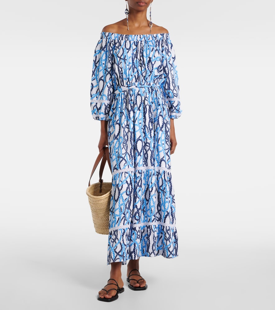  Melissa Odabash Melissa Odabash Bedrucktes Off-shoulder-midikleid Eclipse 