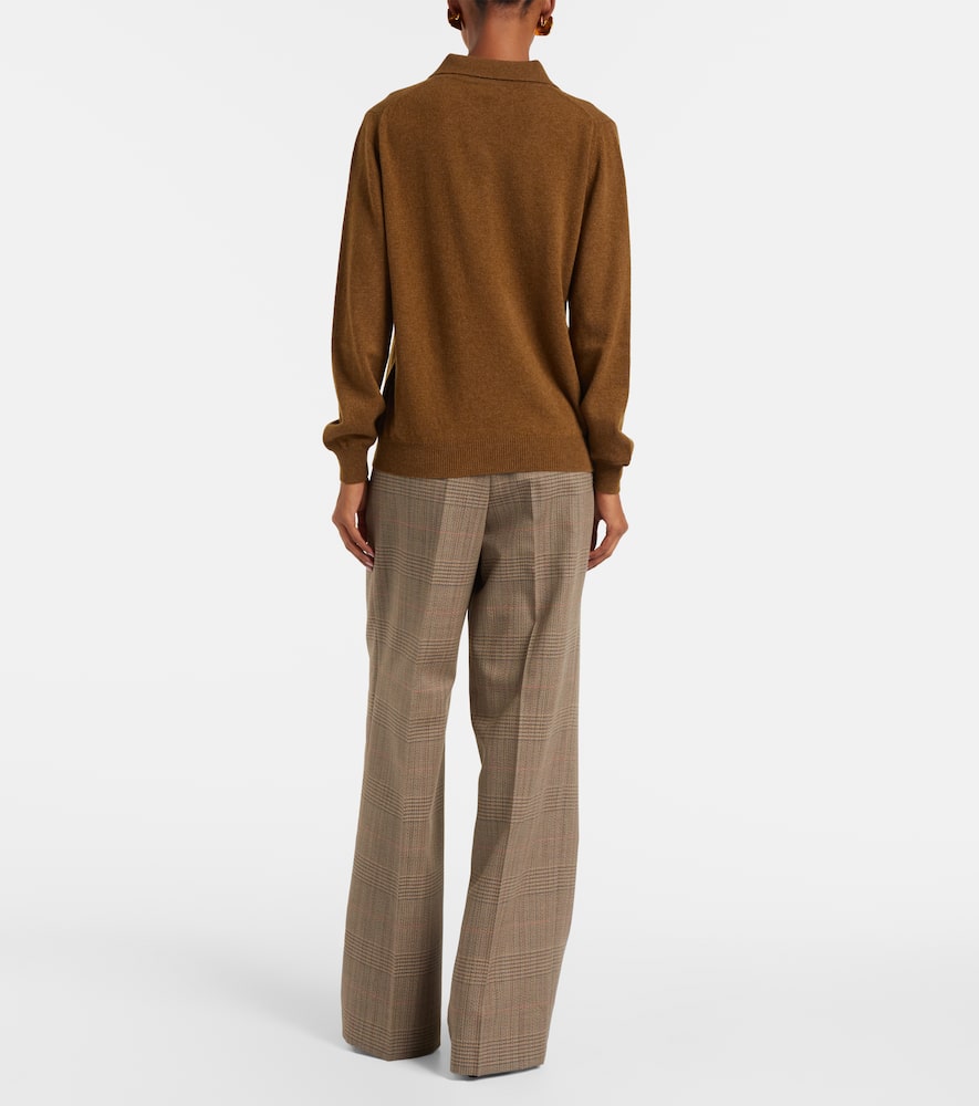 Blazé Milano Highland Wool And Cashmere Polo Shirt In Brown