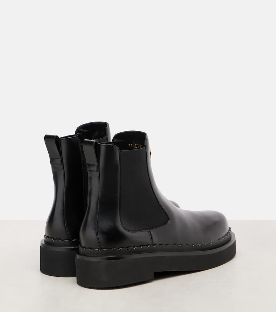 Valentino Stylish Platform Boots Featuring Elastic Panels In Black