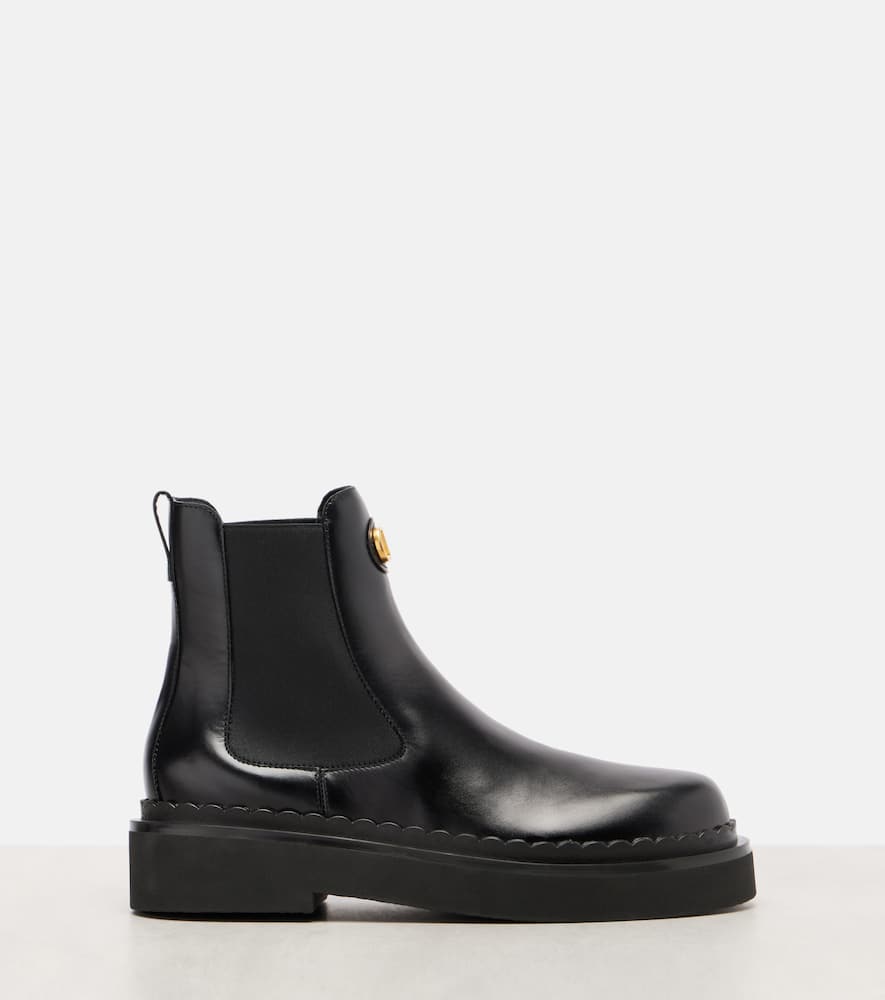Valentino Stylish Platform Boots Featuring Elastic Panels In Black
