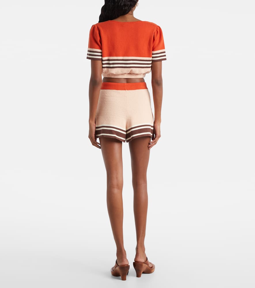 Zimmermann Ascension Knitted Cotton-blend Top