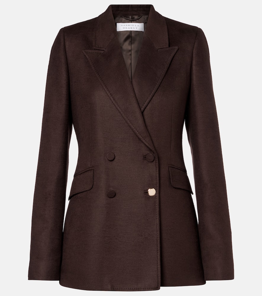 Gabriela Hearst Womens Chocolate Stephanie Brushed Silk Blazer In Brown