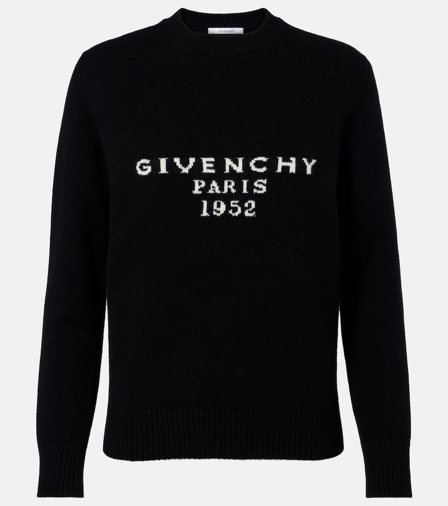 Givenchy Logo Wool And Cashmere Sweater In Black