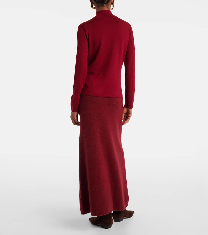 Max Mara Meana Cashmere Turtleneck Sweater In Red