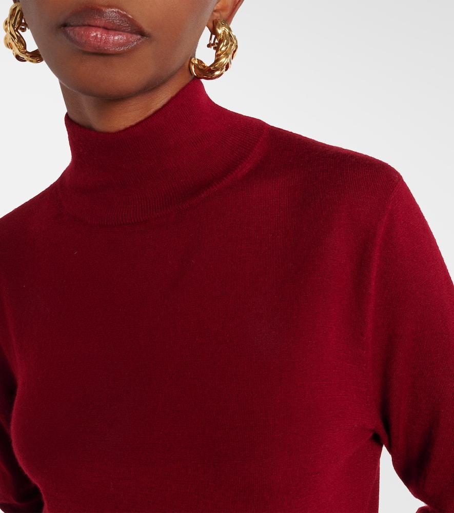 Max Mara Meana Cashmere Turtleneck Sweater In Red