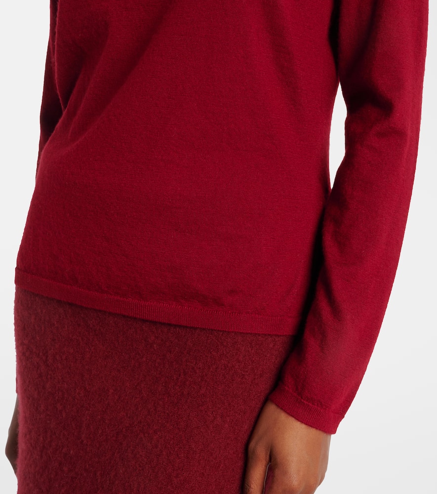 Max Mara Meana Cashmere Turtleneck Sweater In Red