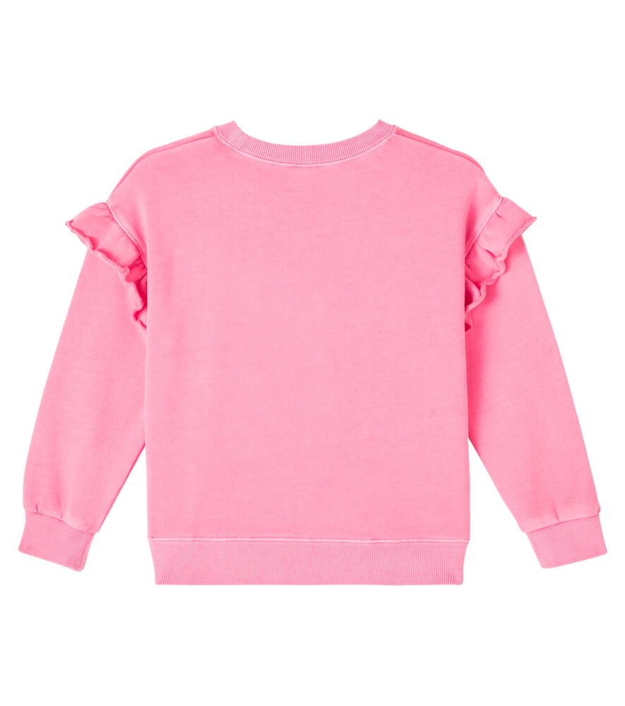 Jellymallow Together Printed Ruffled Cotton Sweatshirt In Pink