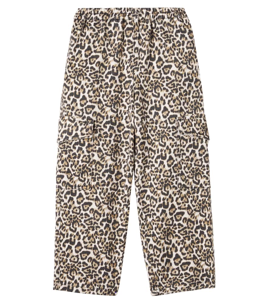 The New Society Nelia Leopard-print Straight Pants In Multi