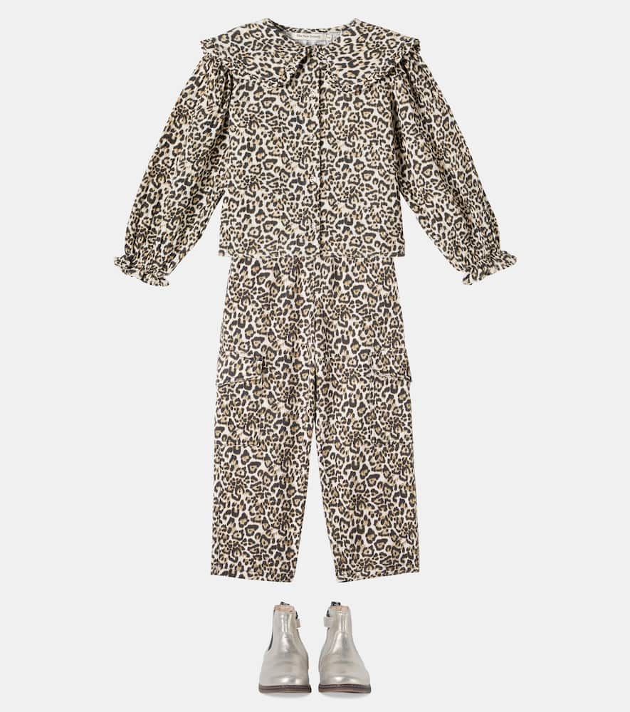 The New Society Nelia Leopard-print Straight Pants In Multi
