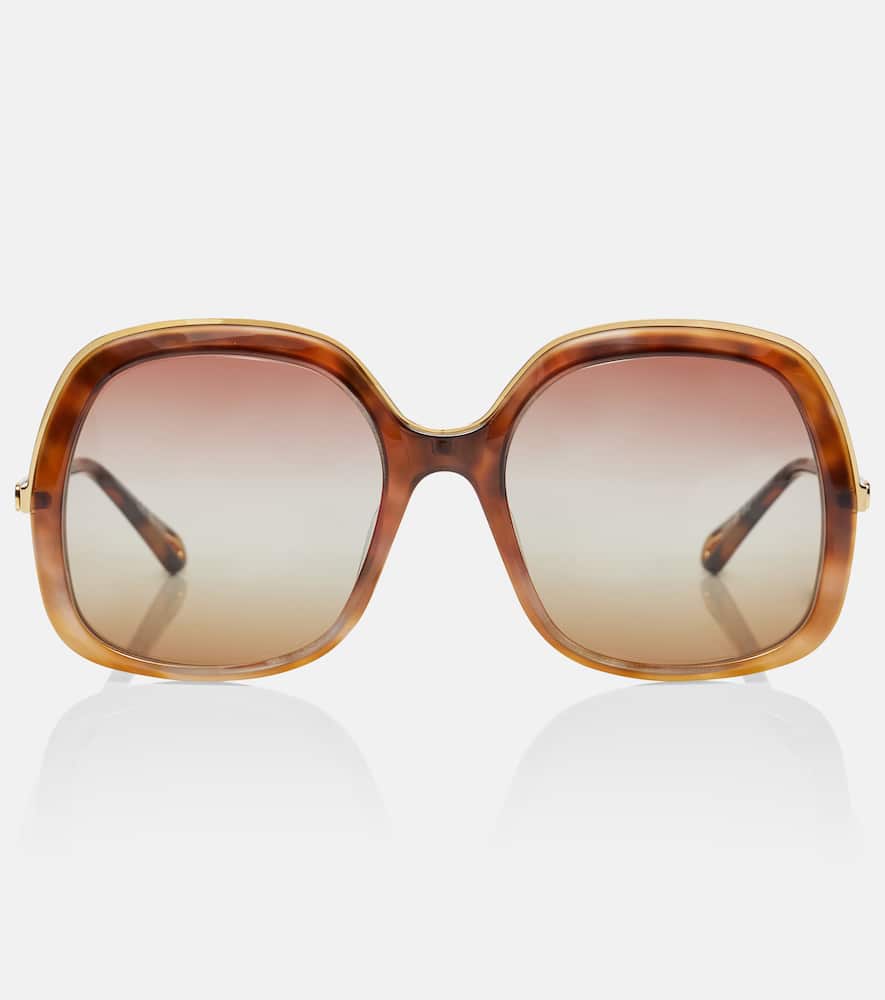 Chloé Aly Oversized Square Sunglasses In Gold