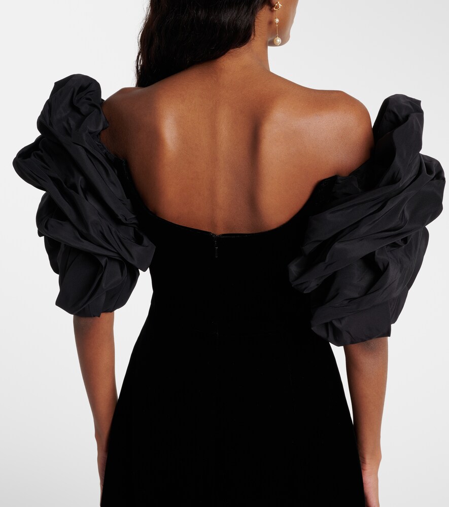  Carolina Herrera Carolina Herrera Off-shoulder-minikleid Aus Samt 