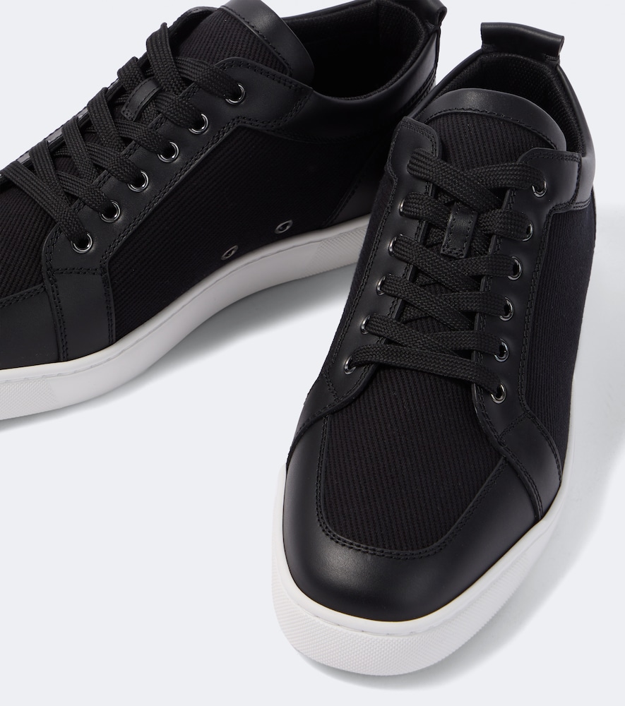 Rantulow Leather-Trimmed Twill Sneakers