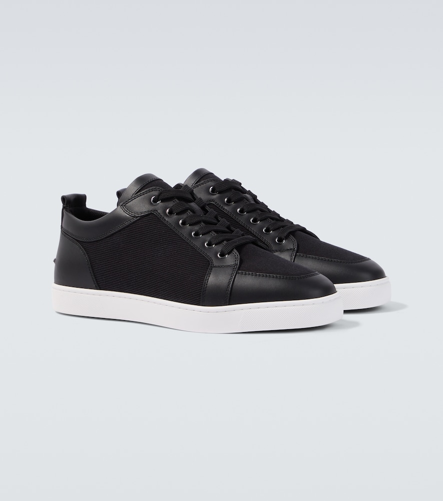 Rantulow Leather-Trimmed Twill Sneakers