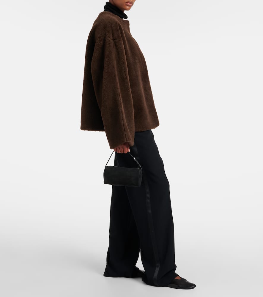 The Row '90s Leather Shoulder Bag In Black