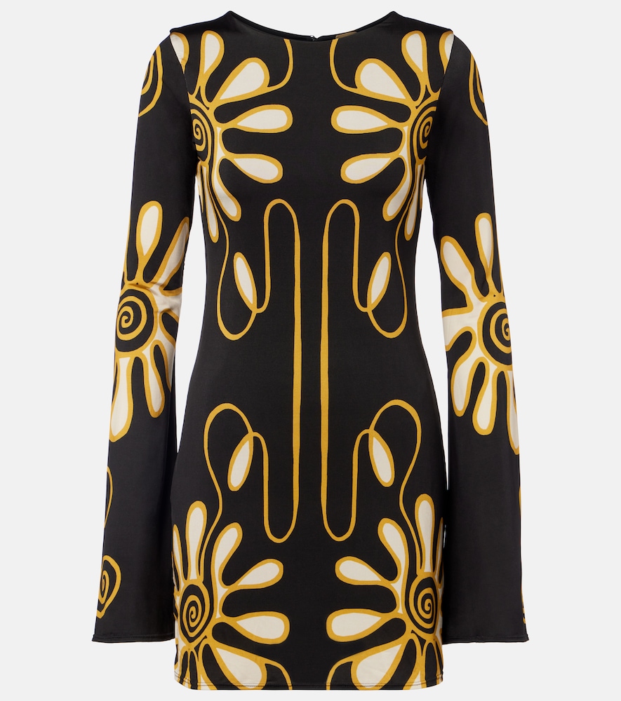 Cala de la Cruz Maisha printed jersey minidress