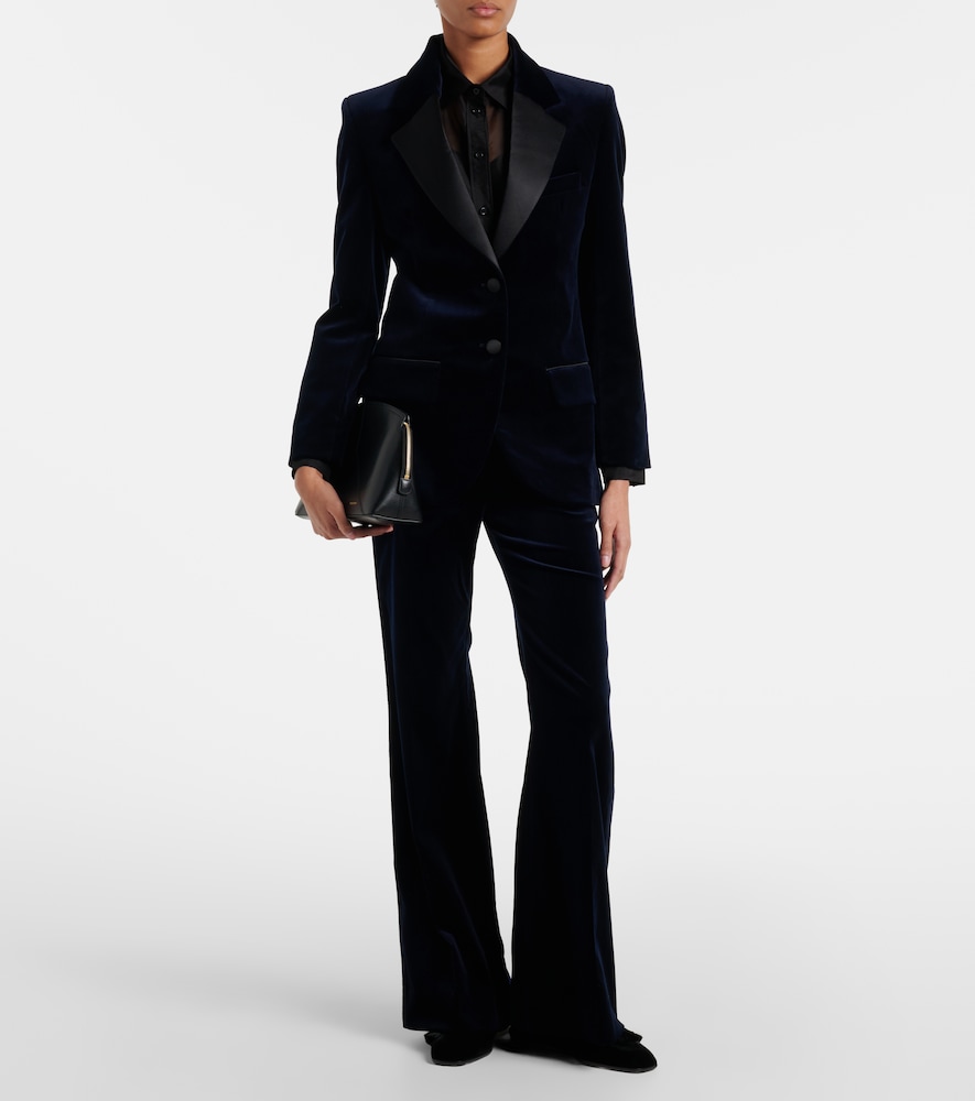 Victoria Beckham Cotton-blend velvet blazer