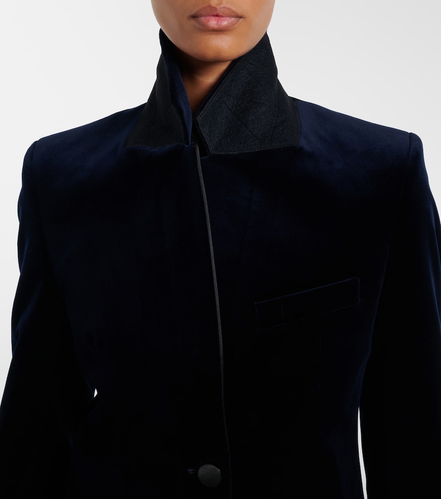  Victoria Beckham Victoria Beckham Cotton-blend Velvet Blazer 