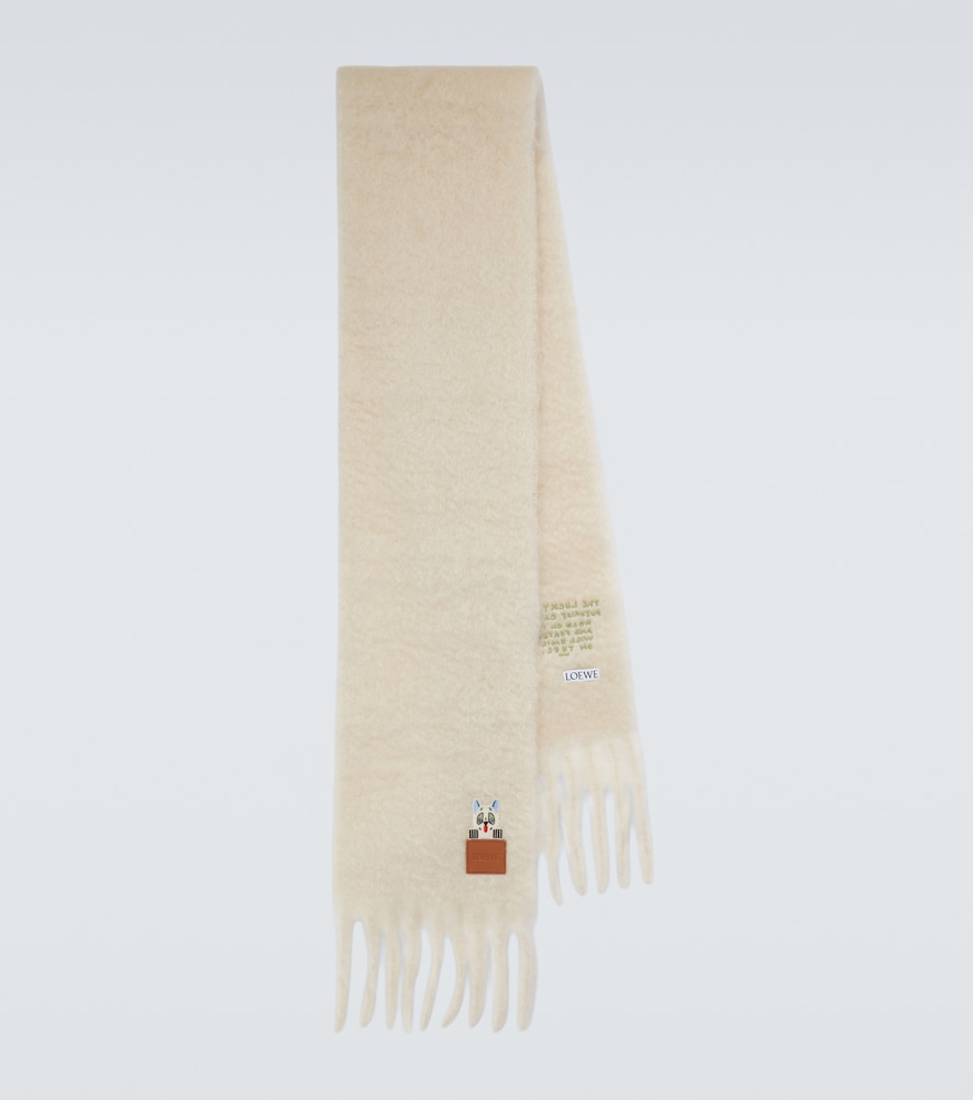 Loewe x Louis Wain mohair and wool-blend scarf