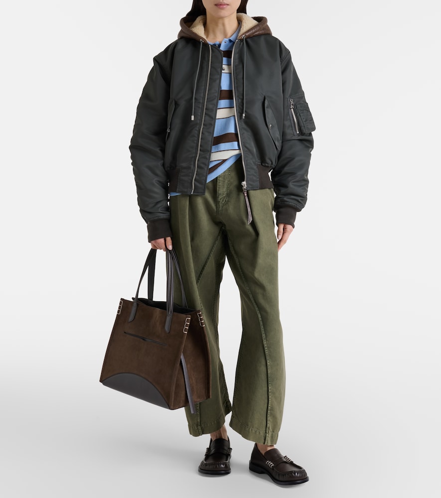  Jw Anderson Jw Anderson Shearling-trimmed Bomber Jacket 