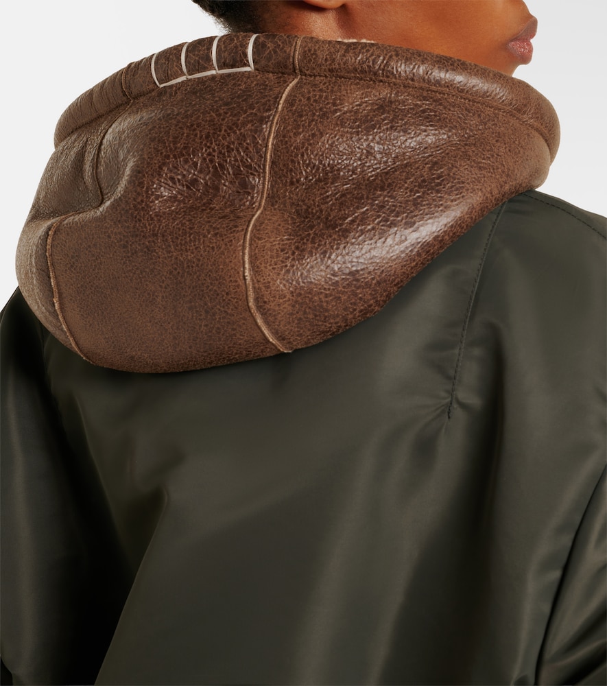 Shearling-Trimmed Bomber Jacket