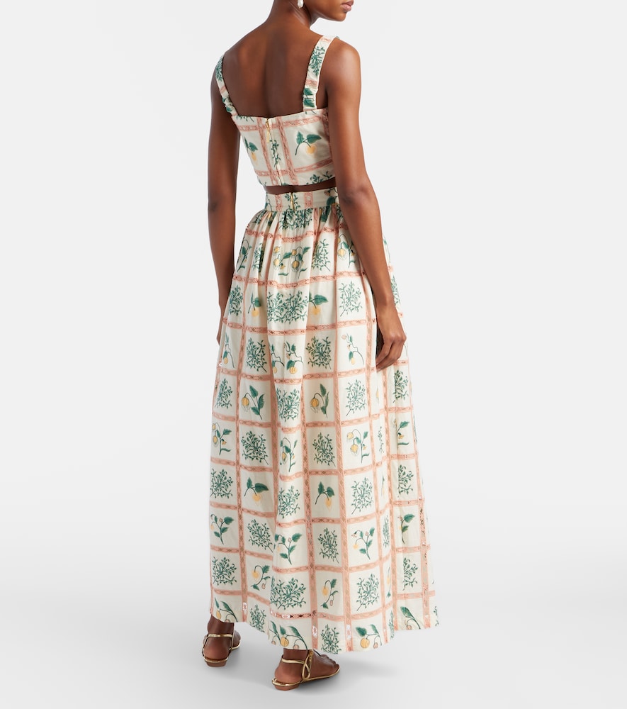 Tangelo Floral Cotton Maxi