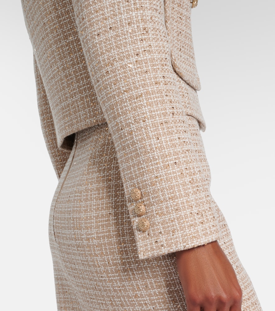  Elie Saab Elie Saab Sequined Tweed Jacket 