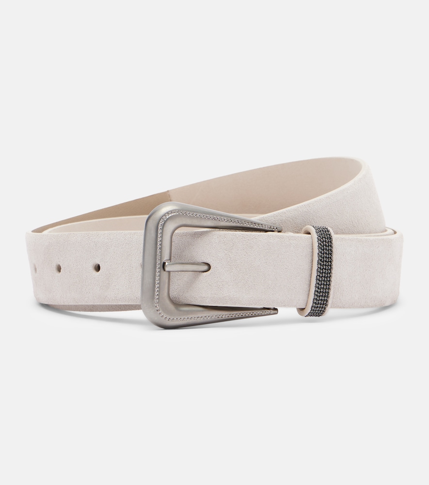 Brunello Cucinelli Women's White Monili Suede Belt Inch Size 31.5 - Mytheresa