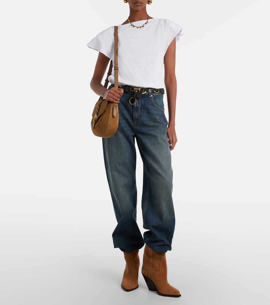 Isabel Marant Altay Small Suede Shoulder Bag In Brown