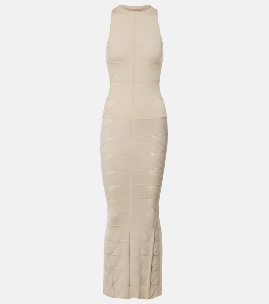 Rick Owens Motivo virgin wool maxi dress