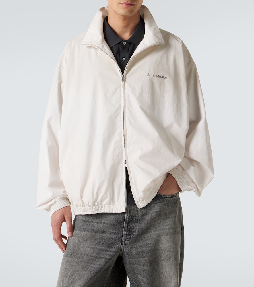  Acne Studios Acne Studios Logo Cotton Poplin Bomber Jacket 