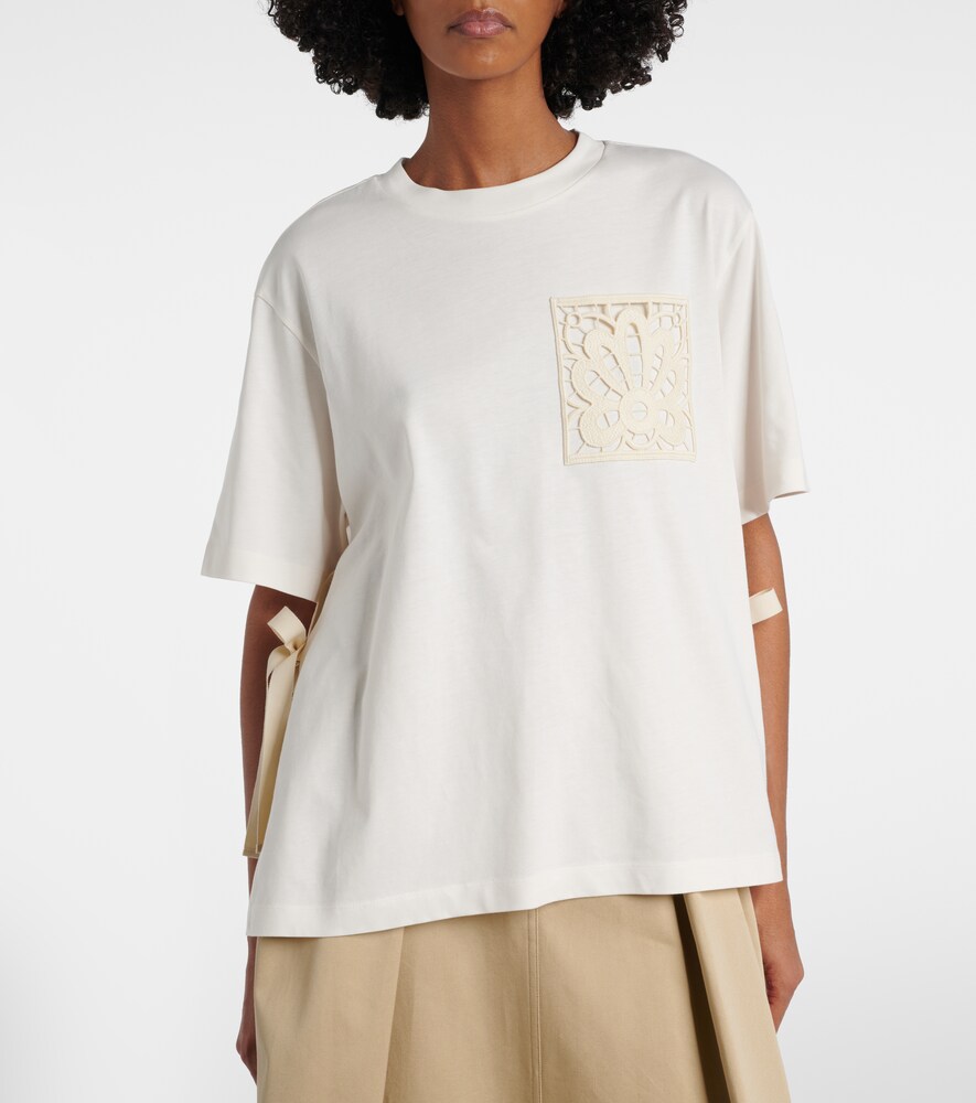  Moncler Moncler Embroidered Oversized Cotton Jersey T-shirt 
